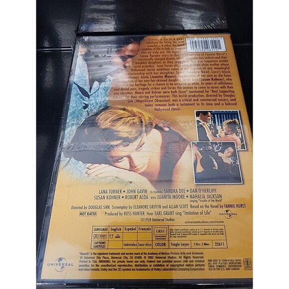 Imitation of Life (DVD, 1959) Widescreen Lana Turner Sealed - Picture 3 of 4